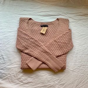 American Eagle Outfitters Mauve V-Neck Sweater